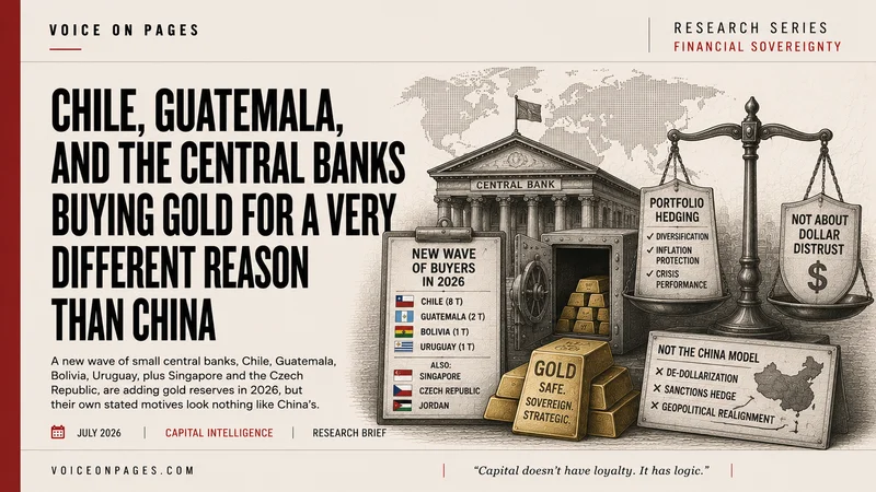 Chile, Guatemala, and the Central Banks Buying Gold for a Very Different Reason Than China