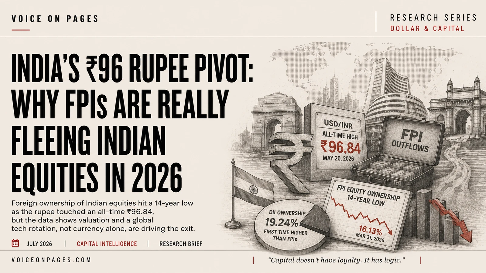 India's ₹96 Rupee Pivot: Why FPIs Are Really Fleeing Indian Equities in 2026