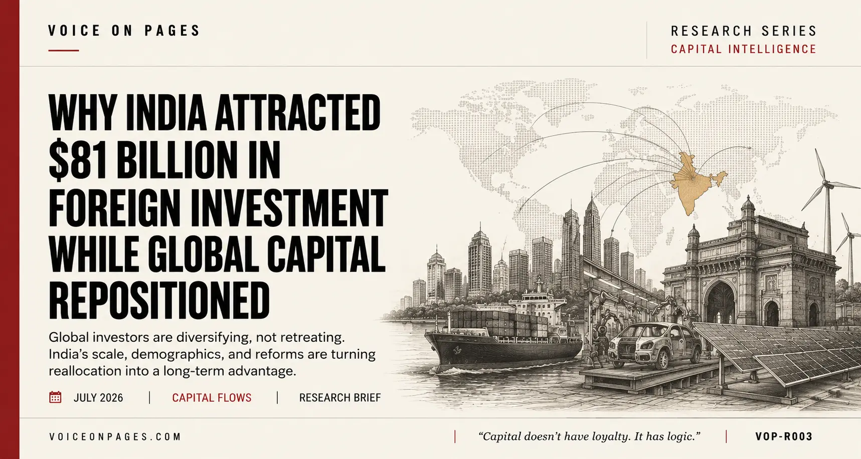 Why India Attracted $81 Billion in Foreign Investment While Global Capital Repositioned
