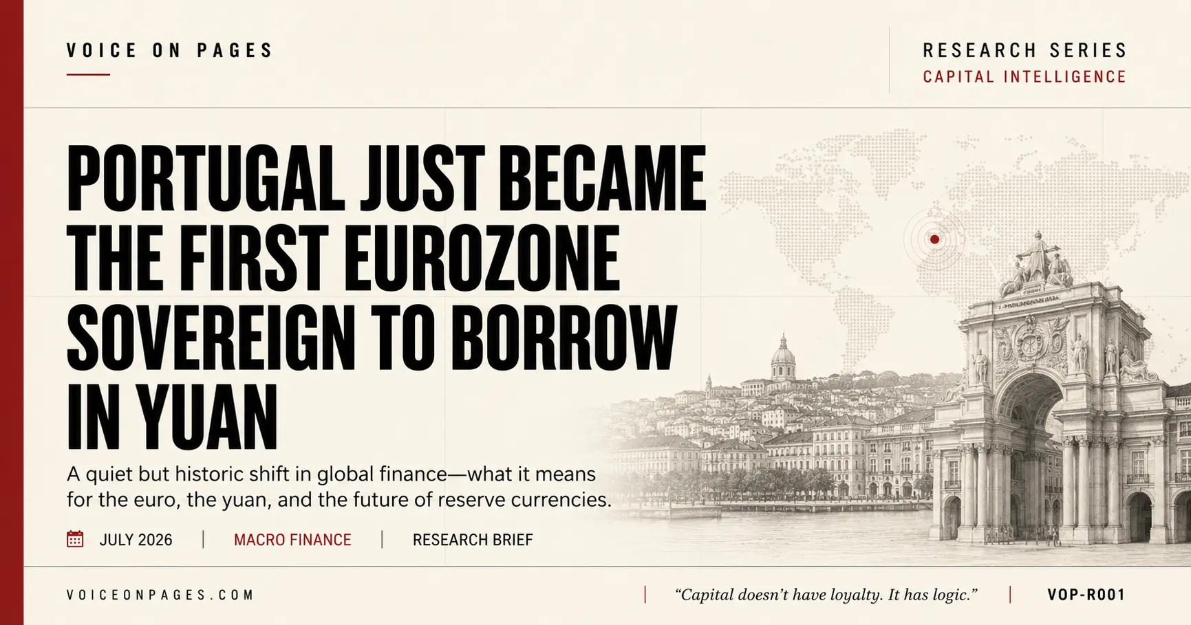 Portugal Just Became the First Eurozone Sovereign to Borrow in Yuan And It Was Cheaper Than Euros
